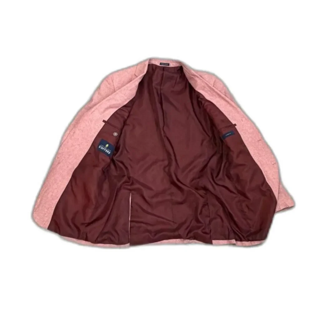 Stafford Pink Textured Sport Coat Blazer 44R NWOT